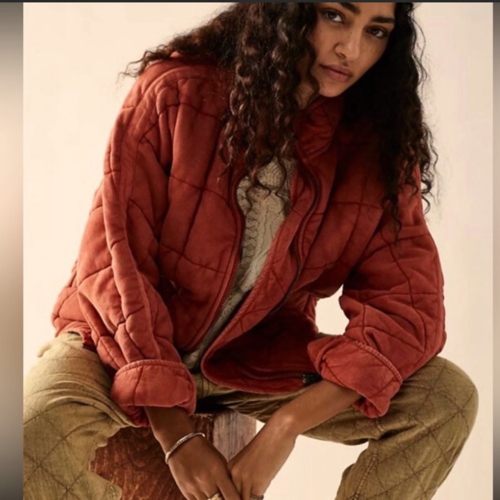Free People Dolman Quilted Knit Jacket